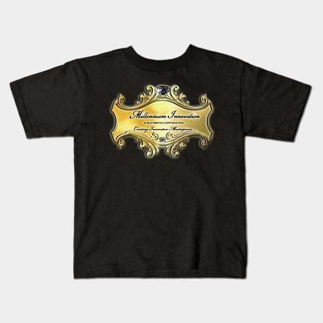 MILLENNIUM INNOVATION LOGO DESIGN Kids T-Shirt by triplefivedesigns